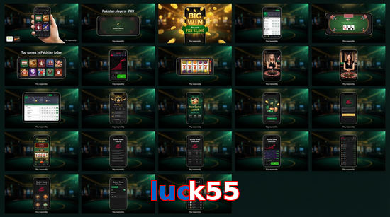 Main screen of Luck55 bet page for PK players